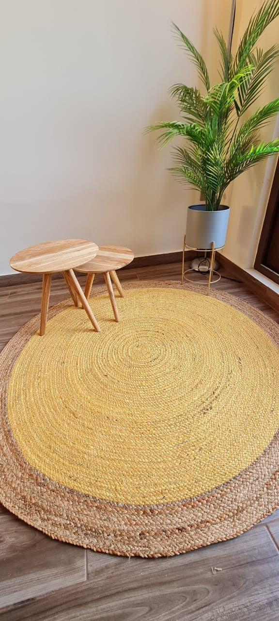 Alfombra Yute Jaipur Amarilla