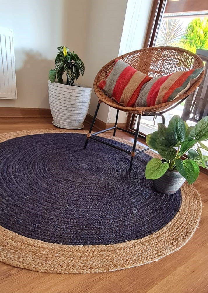 Alfombra Yute Jaipur Azul marino