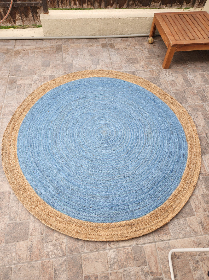 Alfombra Yute Jaipur Celeste