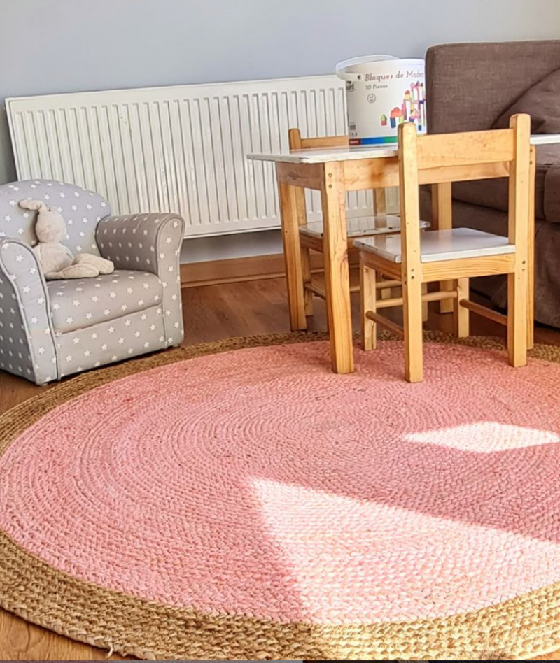 Alfombra Yute Jaipur Rosa