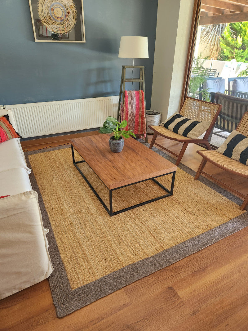 Alfombra Yute Kotah Gris