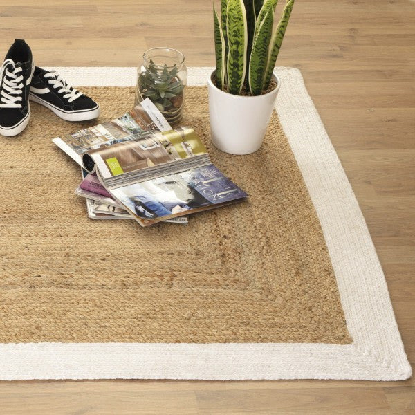 Alfombra Yute Kotah Blanca