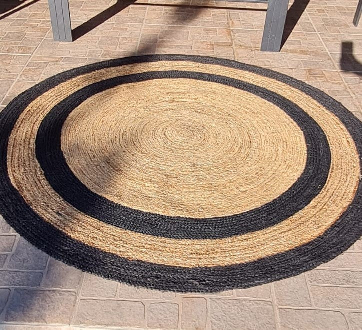 Alfombra Yute Pune Negra