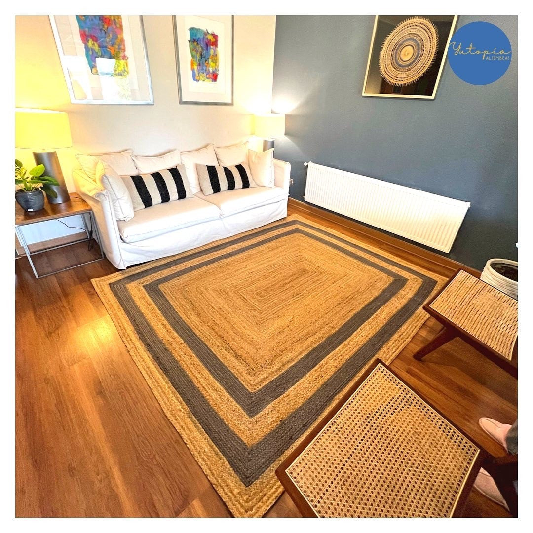 Alfombra Yute Surat Gris